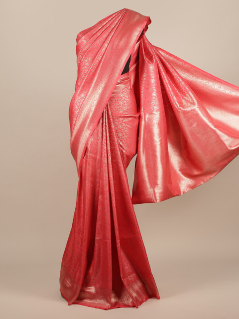 

Pothys Pink Woven Design Jute Silk Saree