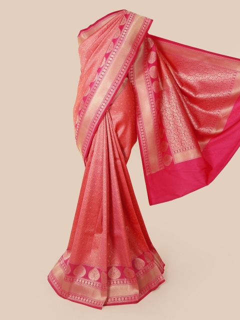 

Pothys Peach-Coloured Pure Silk Woven Design Banarasi Saree