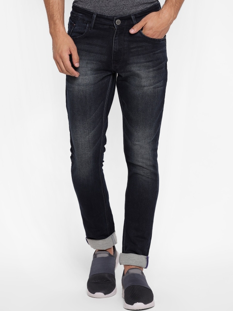 

Richlook Men Navy Blue Slim Fit Mid-Rise Clean Look Jeans