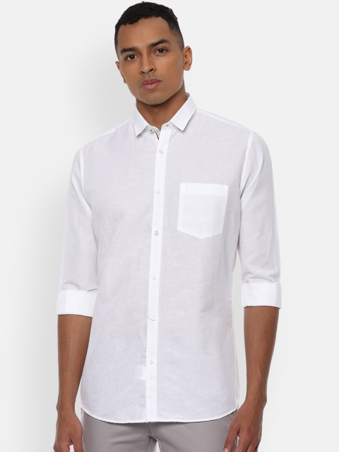 

Van Heusen Sport Men White Slim Fit Solid Casual Shirt