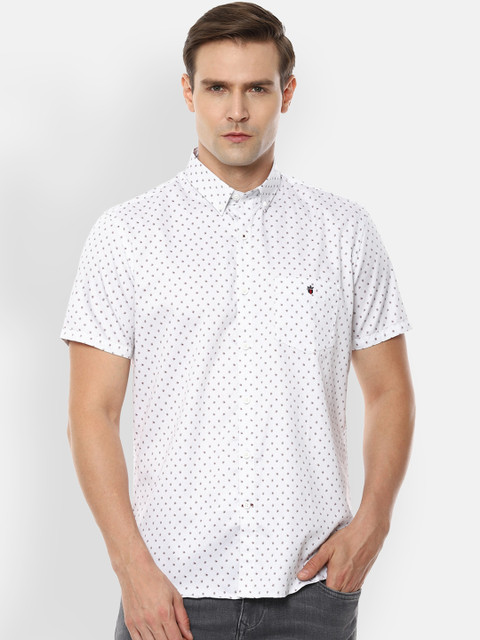 

Louis Philippe Sport Men White Slim Fit Printed Cotton Casual Shirt
