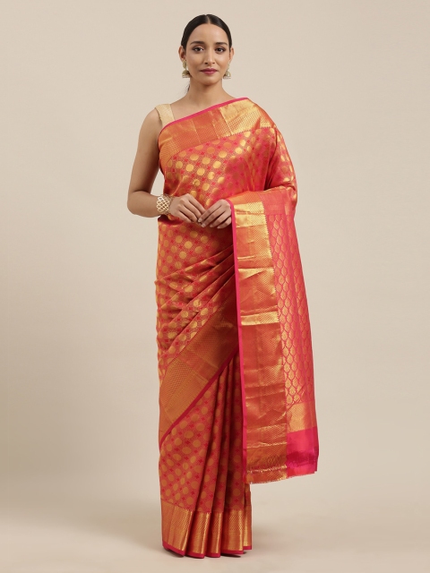 

The Chennai Silks Red Pure Silk Woven Design Kanjeevaram Saree