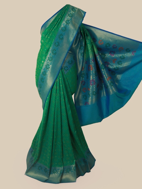 

Pothys Green Pure Silk Woven Design Banarasi Saree
