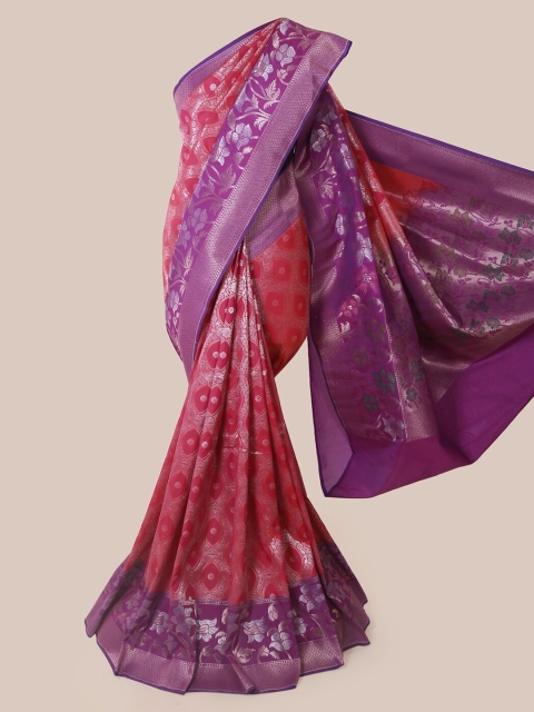 

Pothys Pink Pure Silk Woven Design Banarasi Saree