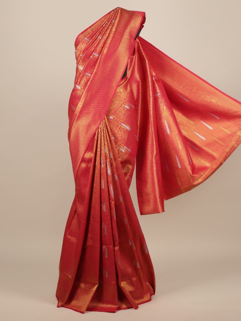 

Pothys Pink Woven Design Jute Silk Saree