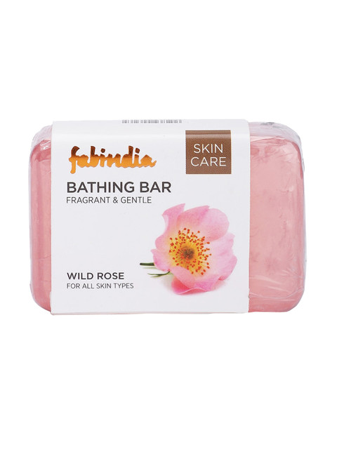 

Fabindia Unisex Wild Rose Bathing Bar 100 g, Pink