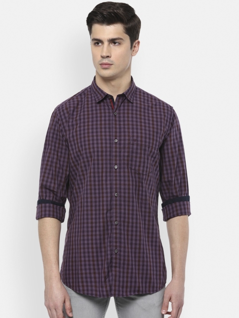 

Van Heusen Sport Men Purple Slim Fit Checked Casual Shirt