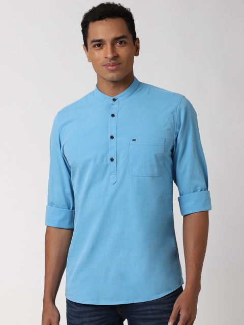 

Peter England Casuals Men Blue Slim Fit Pure Cotton Shirt