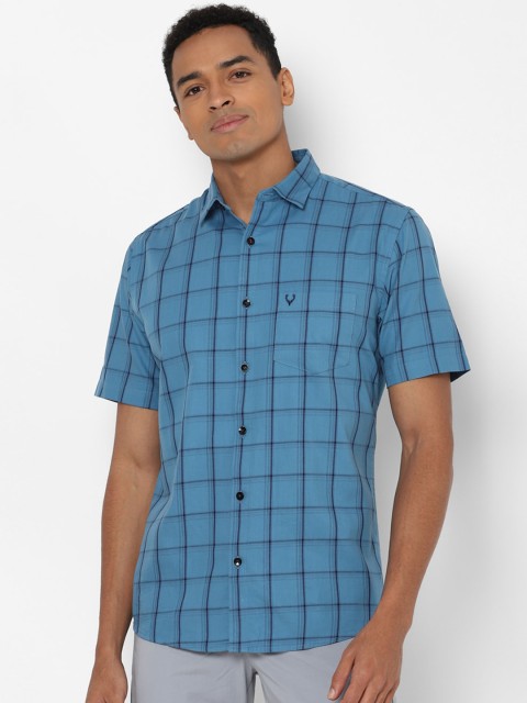 

Allen Solly Men Blue Slim Fit Checked Casual Shirt