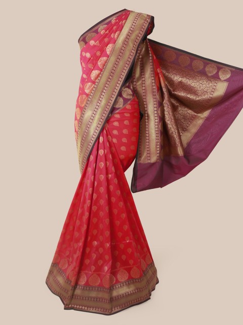 

Pothys Pink Pure Silk Woven Design Banarasi Saree
