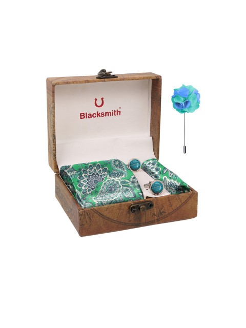 

Blacksmith Men Sea Green & Blue Accessory Gift Set