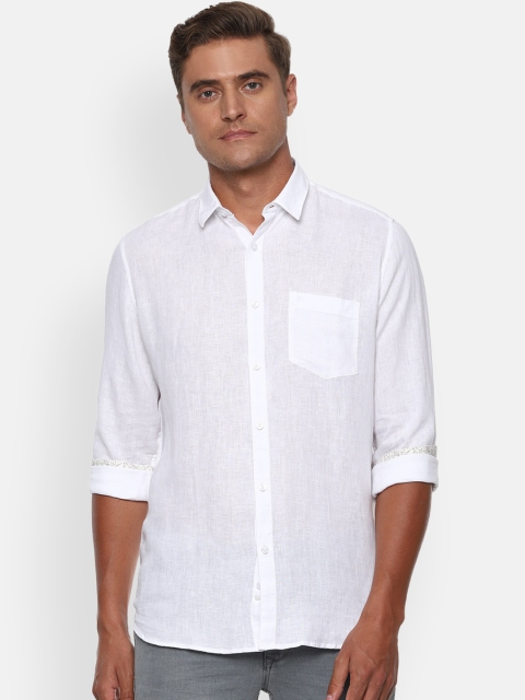 

Van Heusen Sport Men White Slim Fit Solid Casual Shirt