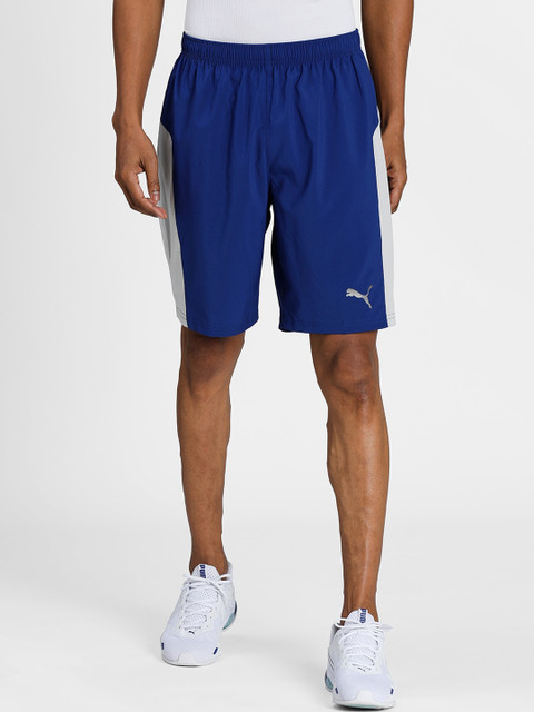 

Puma Men Blue Solid Regular Fit Cotton Sports Shorts