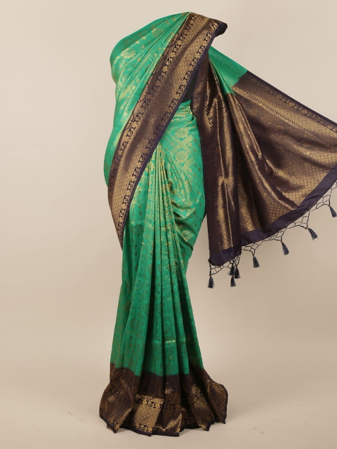 

Pothys Green Woven Design Jute Silk Saree