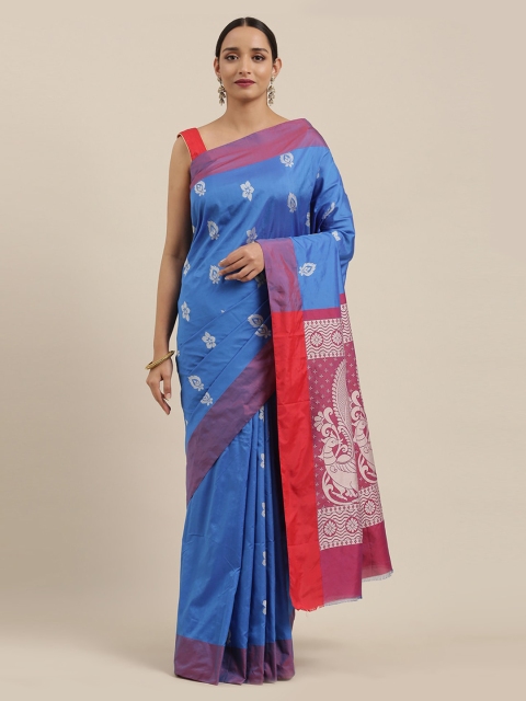 

The Chennai Silks Blue Woven Design Art Silk Saree
