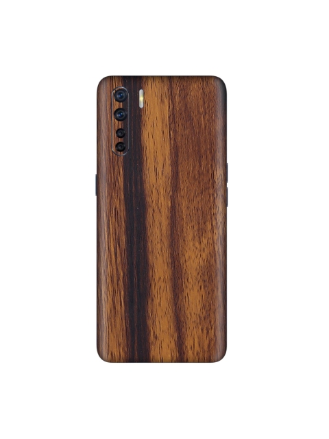 Trendy Skins Brown & Black Wooden Pattern Oppo F15 Mobile Skin