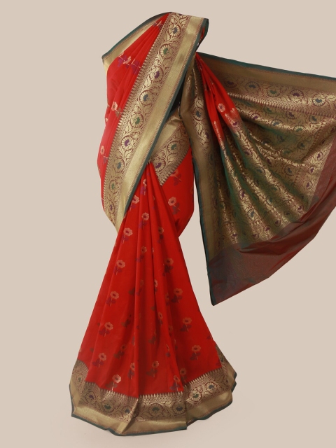 

Pothys Red Pure Silk Woven Design Banarasi Saree