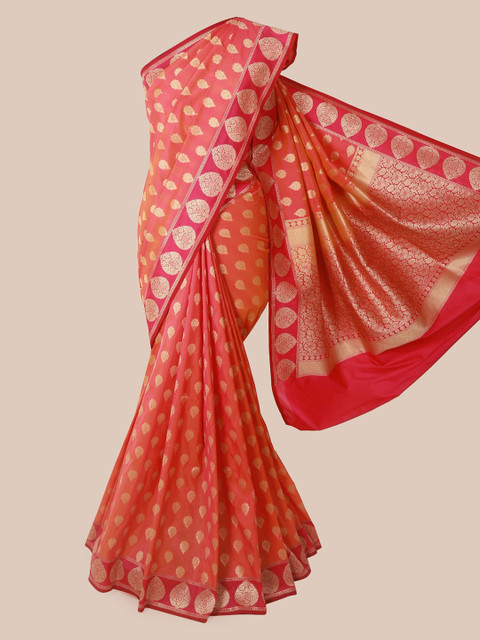 

Pothys Orange Pure Silk Woven Design Banarasi Saree