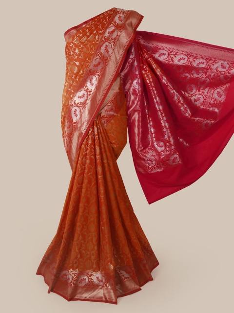 

Pothys Orange Pure Silk Woven Design Banarasi Saree