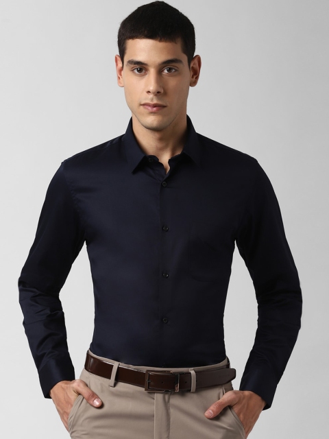 

Peter England Men Navy Blue Slim Fit Casual Shirt