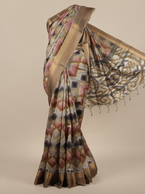 

Pothys Multicoloured Woven Design Jute Silk Saree, Multi