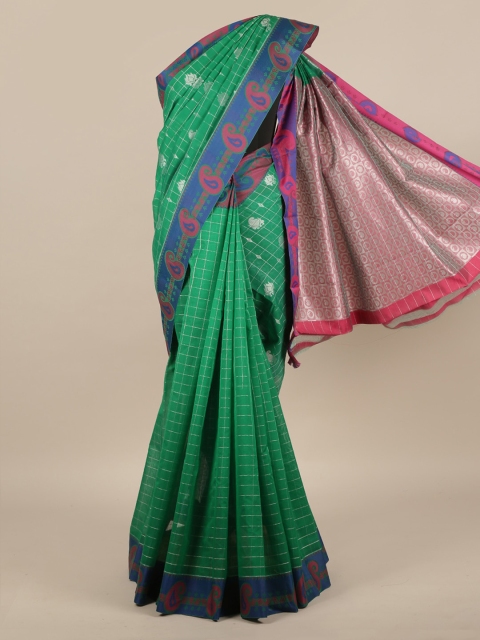 

Pothys Green Woven Design Silk Cotton Saree