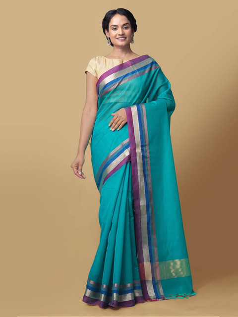 

Unnati Silks Women Blue Bangalore Sico Saree