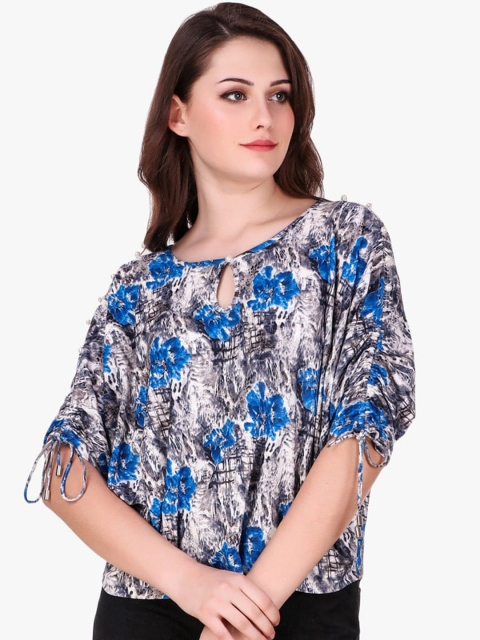 

Texco Multicoloured Printed Keyhole Neck Regular Top, Multi