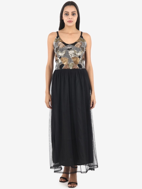 

Diwaah Women Black Embellished Maxi Dress
