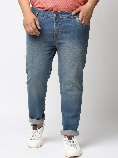 

High Star Men Navy Blue Mid Rise Clean Look Regular Fit Jeans