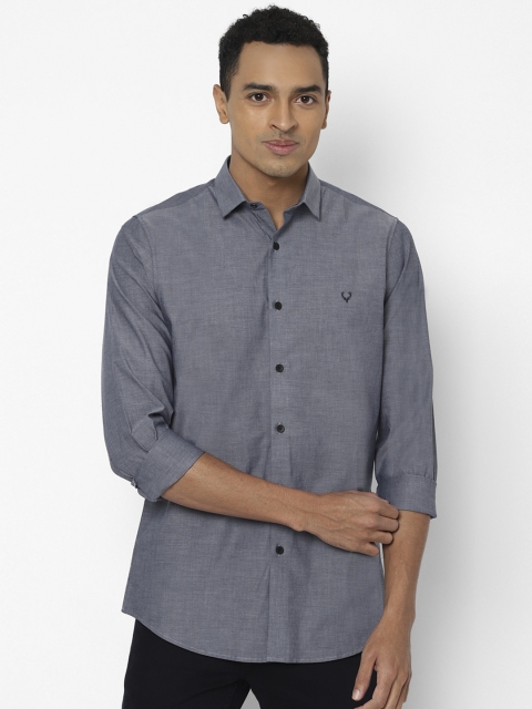 

Allen Solly Men Grey Slim Fit Solid Casual Shirt