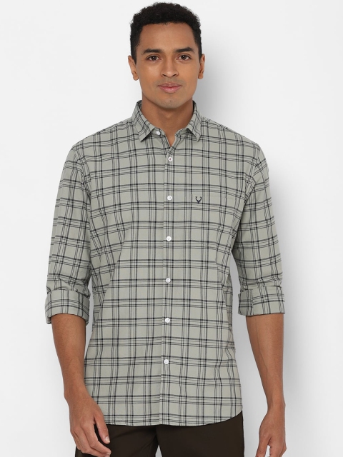 

Allen Solly Men Green & Black Slim Fit Checked Casual Shirt
