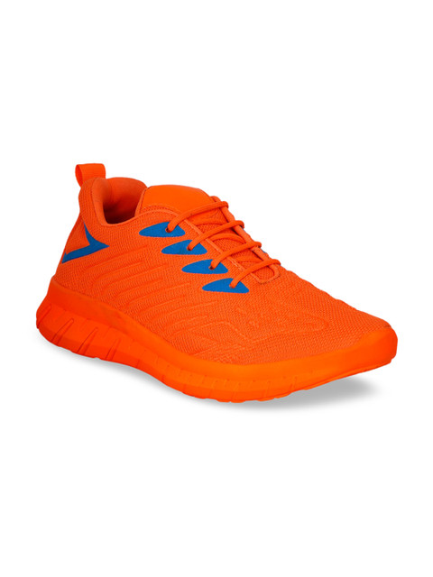 

AVAENS Men Orange Textured Sneakers Casual Shoes