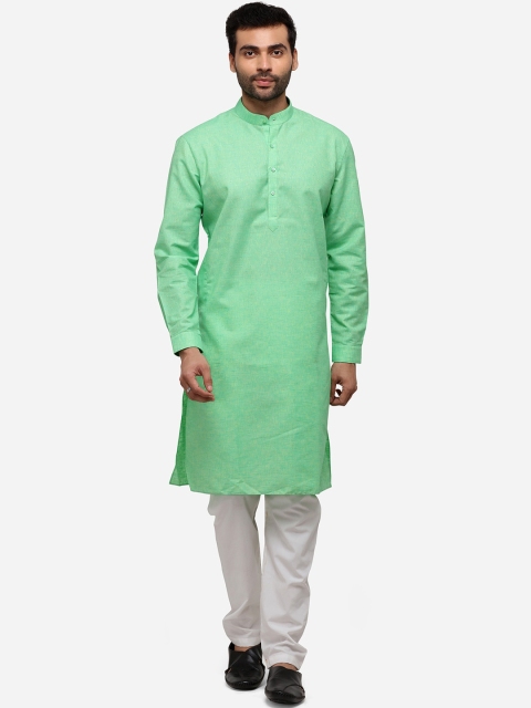 

Modi Kurta Plus Size Men Green Kurta