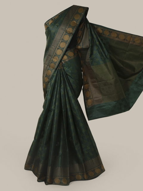

Pothys Green Pure Silk Woven Design Tussar Saree