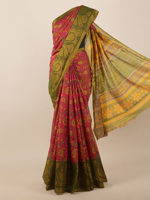 

Pothys Maroon & Olive Green Woven Design Saree