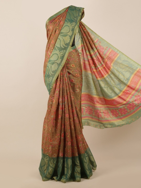 

Pothys Brown & Pink Woven Design Saree