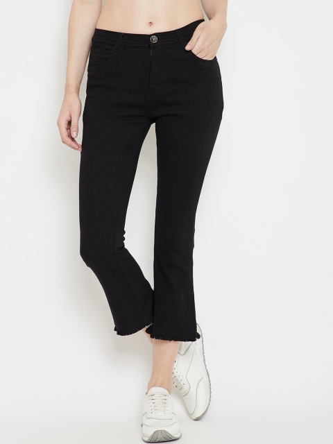 

Nifty Women Black Bootcut High-Rise Clean Look Stretchable Cropped Jeans