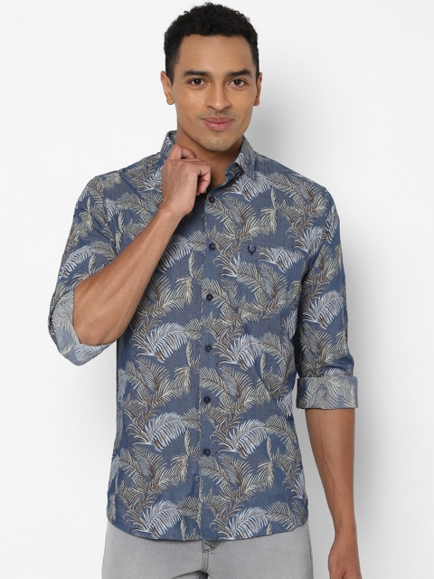 

Allen Solly Men Blue Slim Fit Printed Casual Shirt