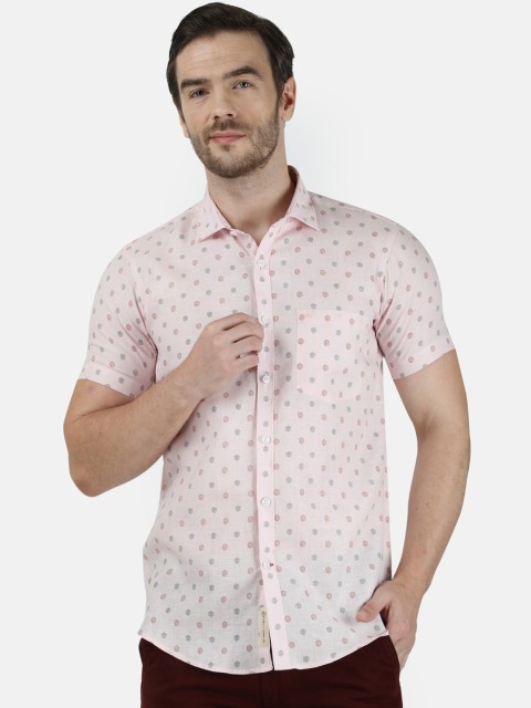 

Monte Carlo Men Pink Regular Fit Printed Casual Shirt