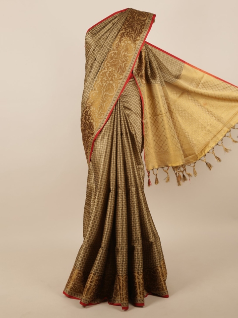 

Pothys Olive Brown & Beige Woven Design Saree