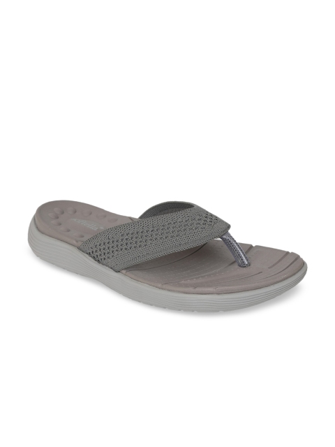 

Zyla Women Grey Embellished Fabric Open Toe Flats