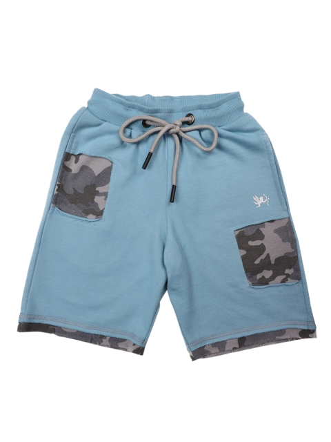 

Stupid Cupid Boys Blue Solid Regular Fit Regular Shorts