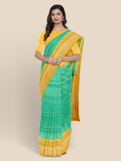 

KLM Fashion Mall Sea Green Zari Woven Design Banarasi Saree
