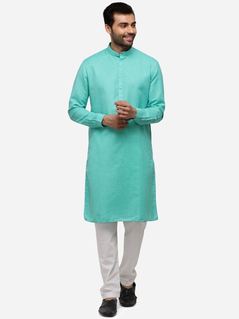 

Modi Kurta Men Sea Green Kurtas