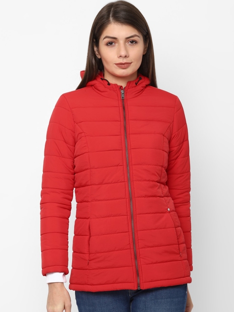 

Allen Solly Woman Women Red Solid Puffer Jacket