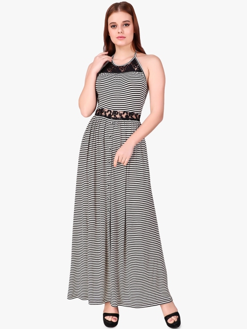 

Texco Women Black & White Striped Maxi Dress