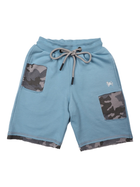 

Stupid Cupid Boys Blue Solid Regular Fit Regular Shorts