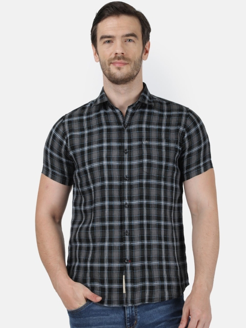 

Monte Carlo Men Black Regular Fit Checked Casual Shirt