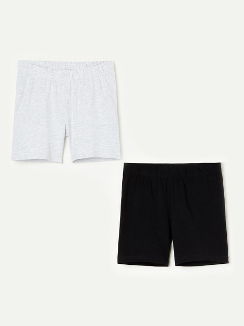 

Fame Forever by Lifestyle Girls Pack of 2 Solid Regular Fit Cotton Shorts, Grey